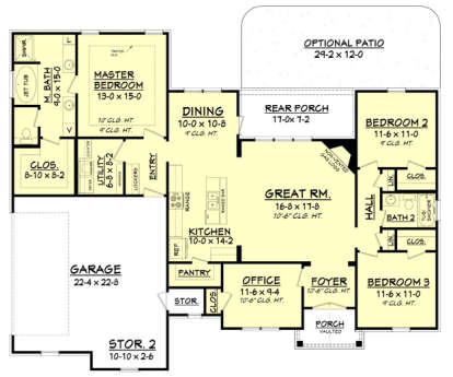 Main Floor for House Plan #041-00097