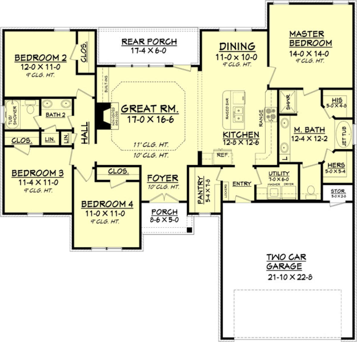Main Floor for House Plan #041-00099