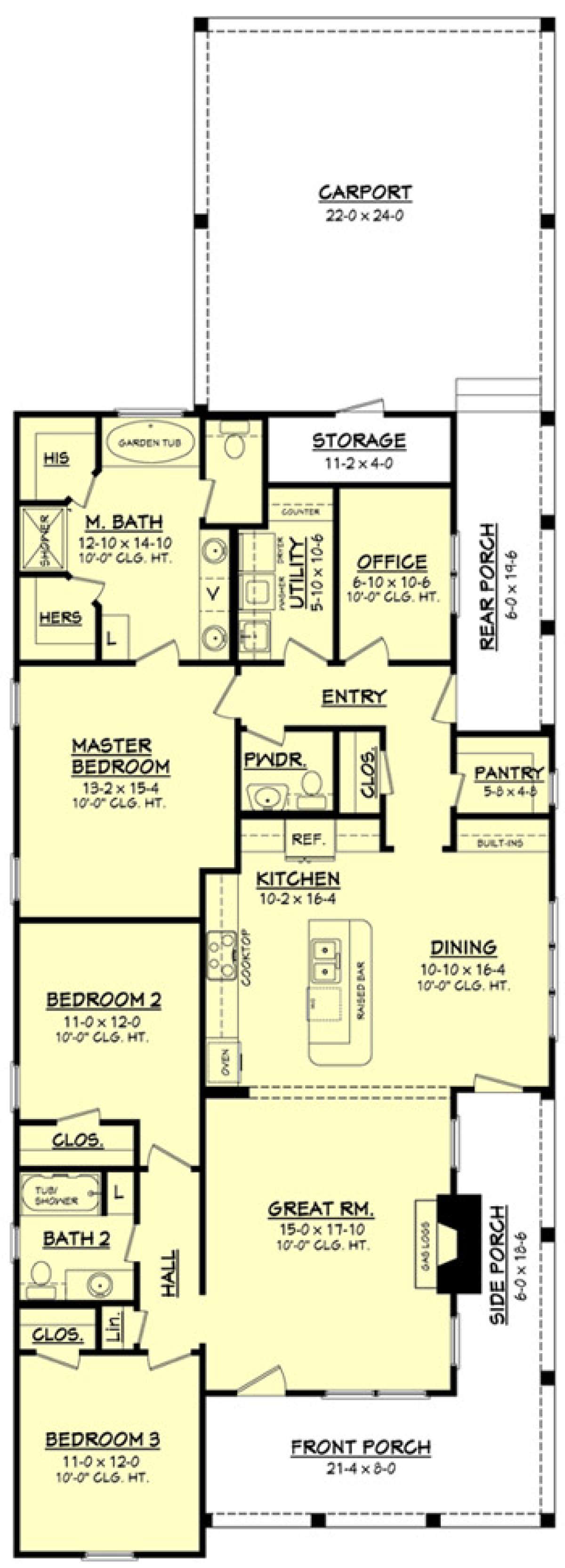 Main Floor for House Plan #041-00100