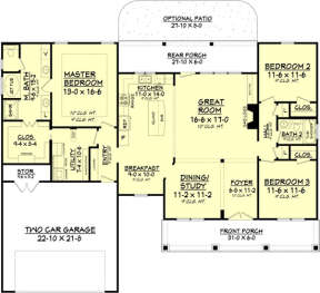 Main Floor for House Plan #041-00102