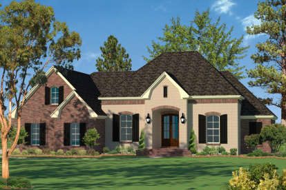 French Country House Plan #041-00103 Elevation Photo