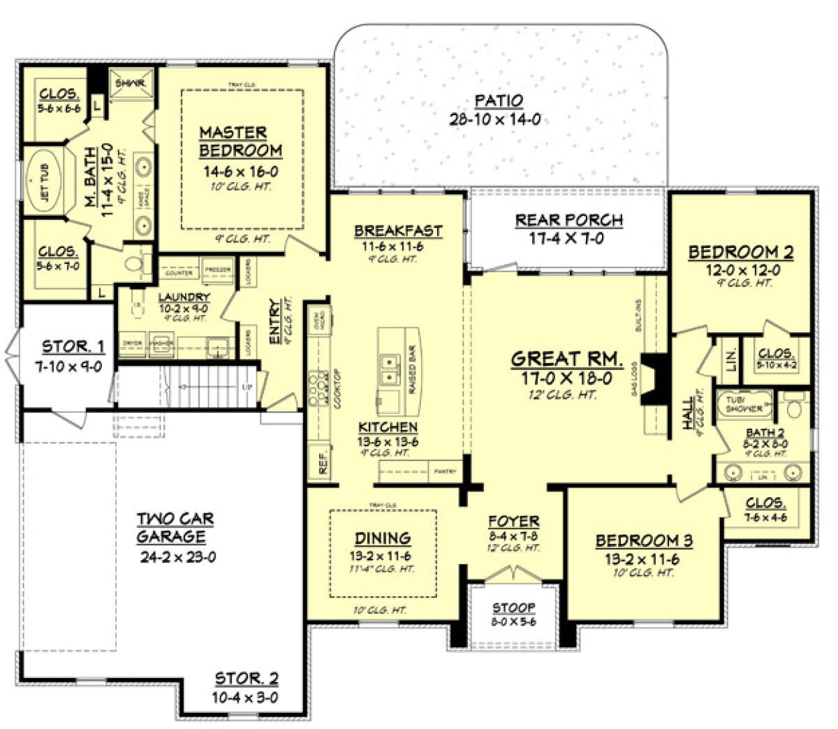 Main Floor for House Plan #041-00103
