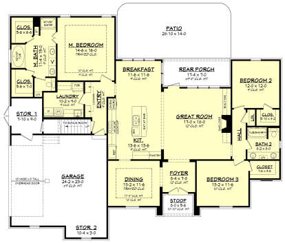 Main Floor for House Plan #041-00103