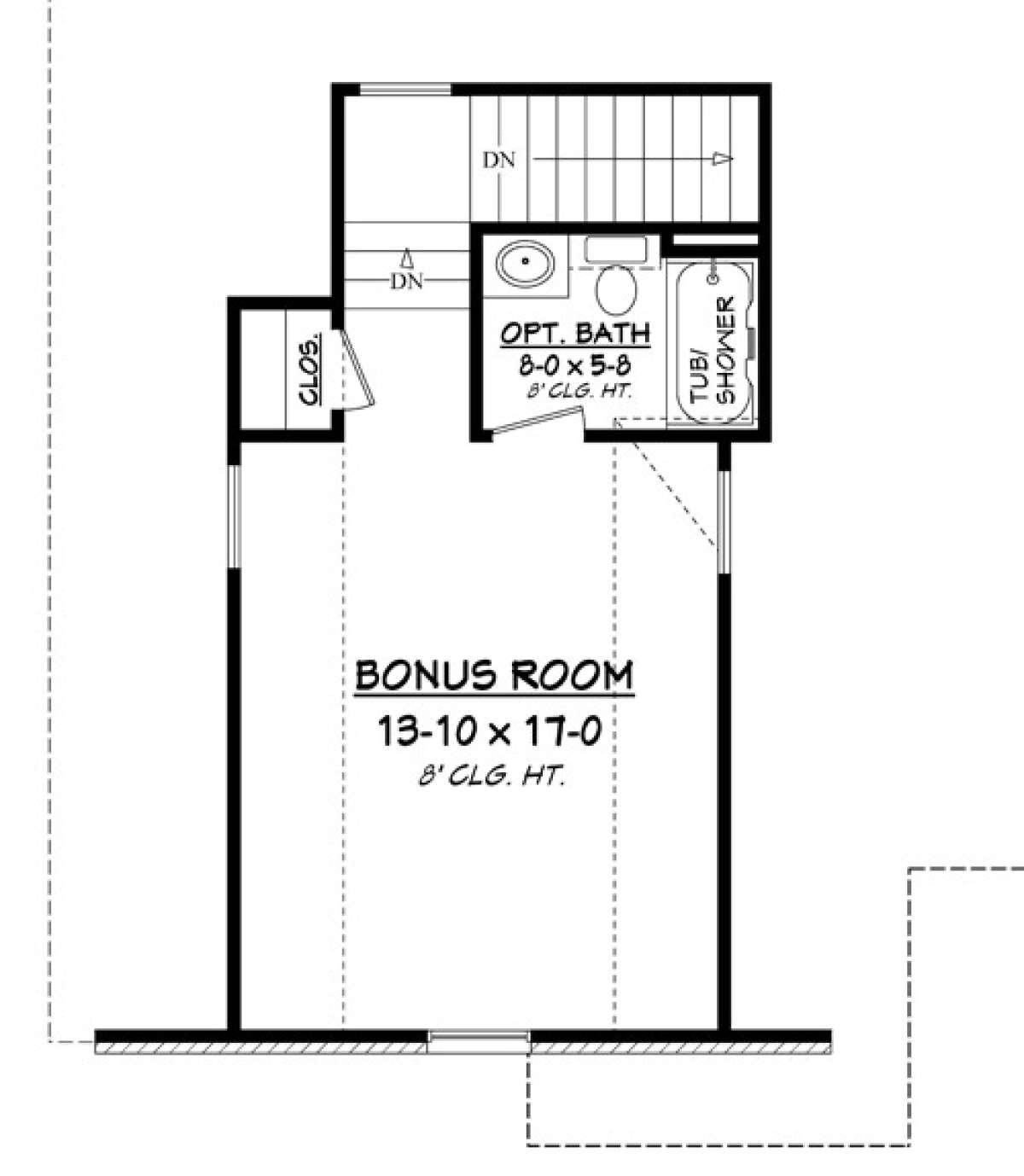 Bonus Room for House Plan #041-00103