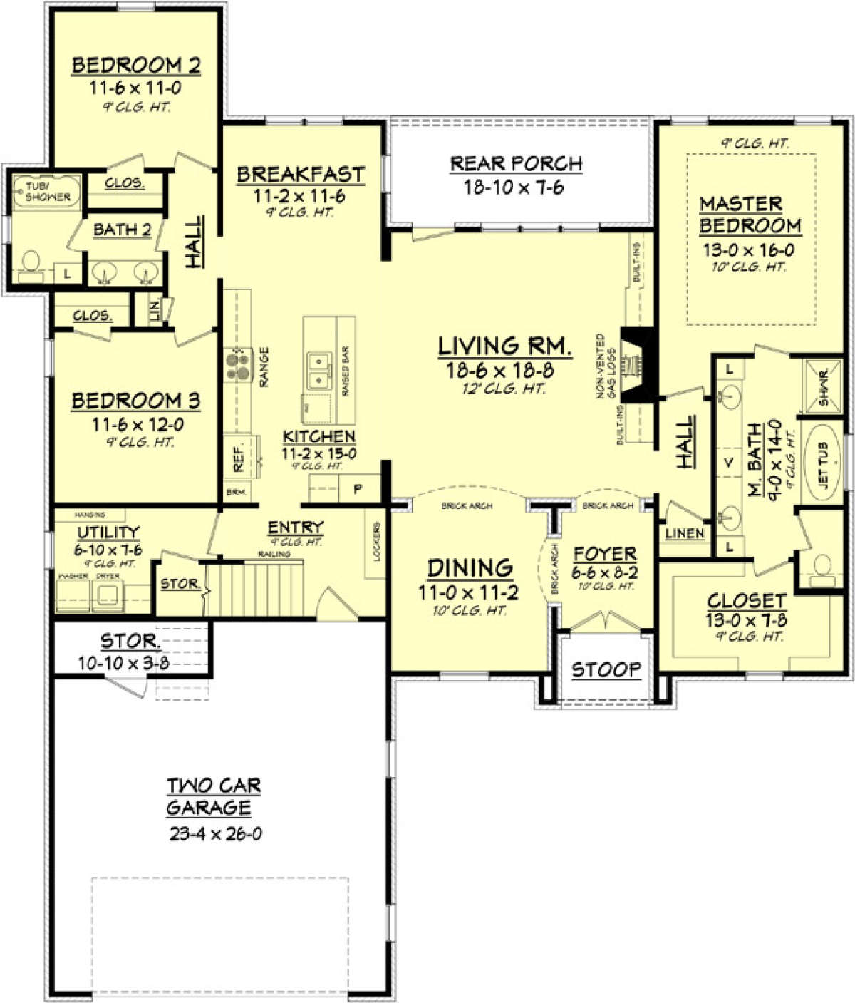 Main Floor for House Plan #041-00104