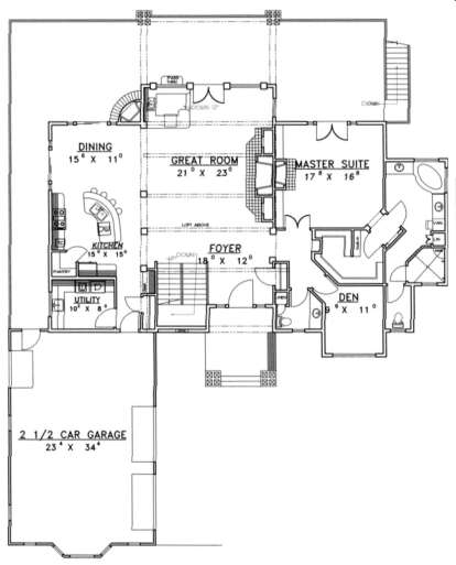 Main Floor for House Plan #039-00341