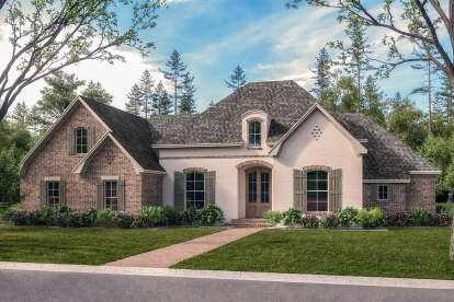 French Country House Plan #041-00106 Elevation Photo