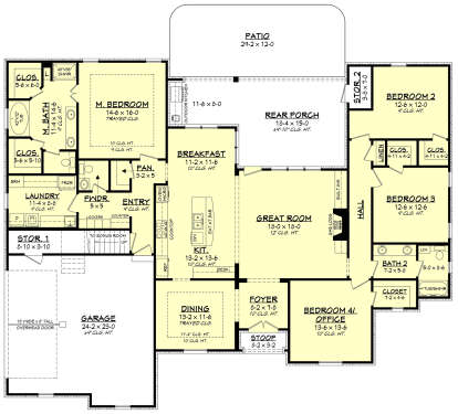 Main Floor for House Plan #041-00106