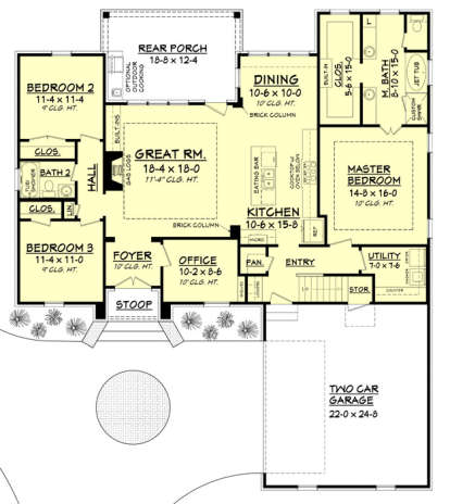 Main Floor for House Plan #041-00109