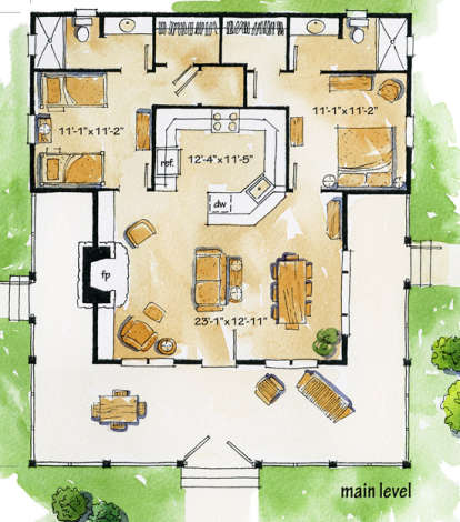 Floorplan1 for House Plan #1907-00017