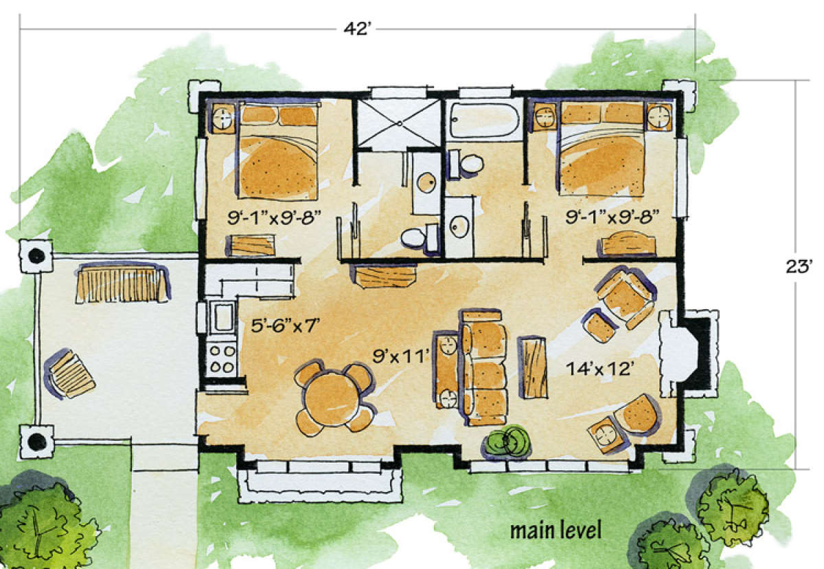 Floorplan 1 for House Plan #1907-00018