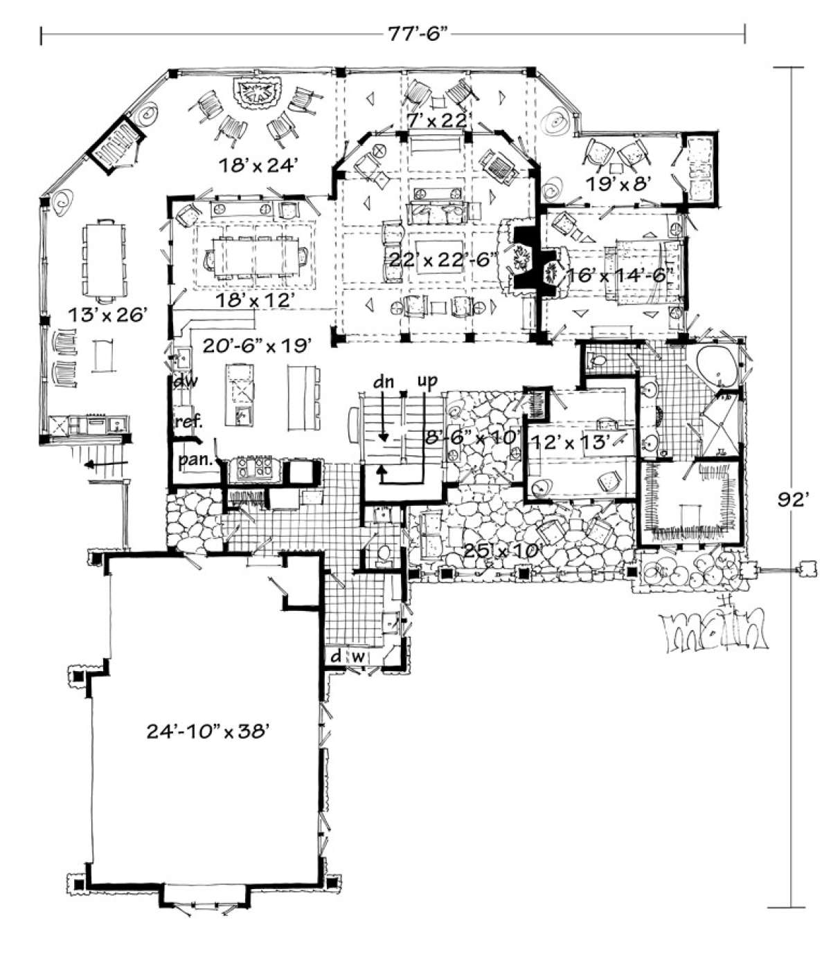 Floorplan 1 for House Plan #1907-00019