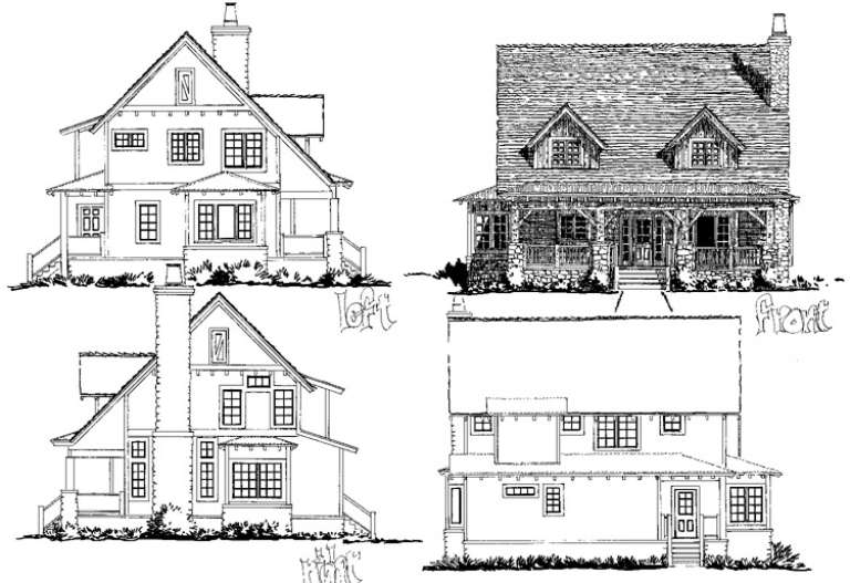 Vacation House Plan #1907-00020 Elevation Photo