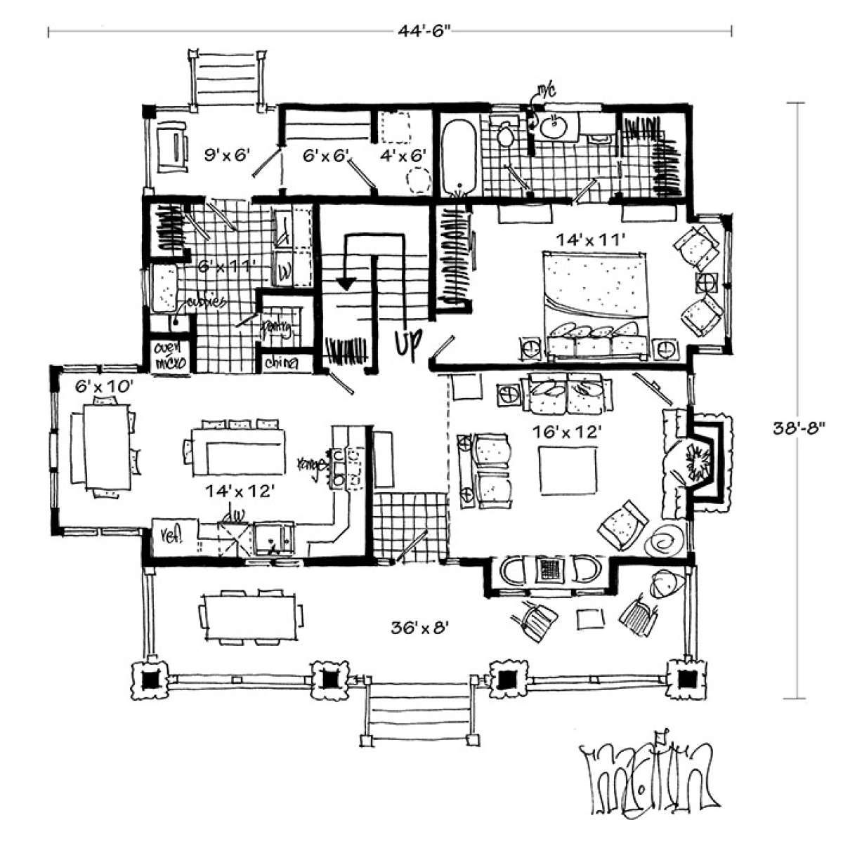 Floorplan 1 for House Plan #1907-00020
