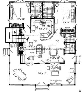 Floorplan 1 for House Plan #1907-00021