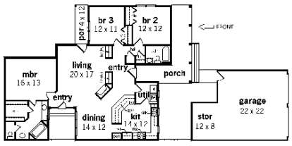 Floorplan1 for House Plan #048-00072