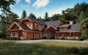 Mountain Rustic House Plan #1907-00022 Elevation Photo