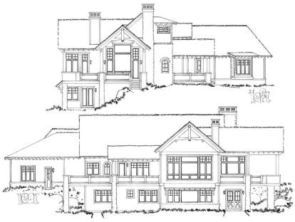 Mountain House Plan #1907-00024 Elevation Photo