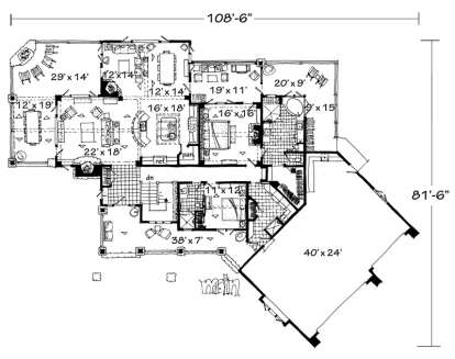 Floorplan 1 for House Plan #1907-00024