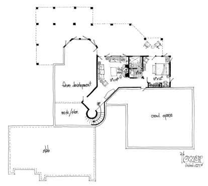 Basement Floor Plan for House Plan #1907-00025