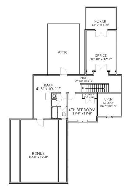 Floorplan 2 for House Plan #6849-00013