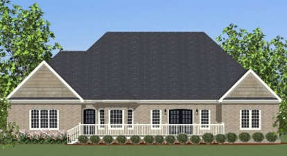 Ranch House Plan #6849-00015 Elevation Photo