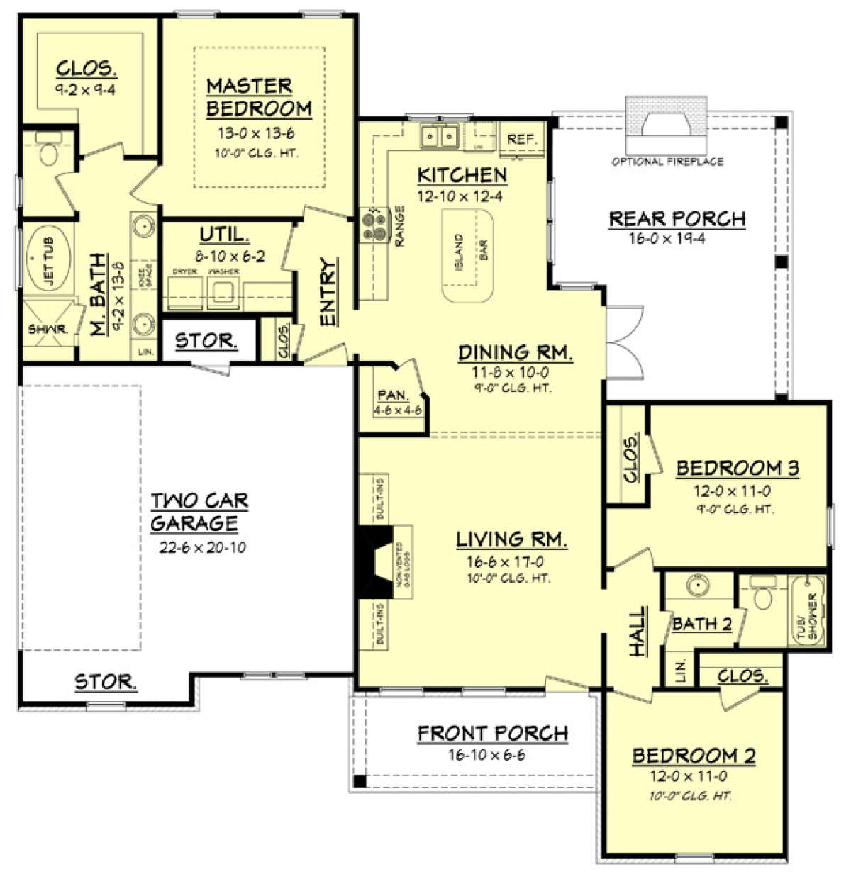 Main Floor for House Plan #041-00110