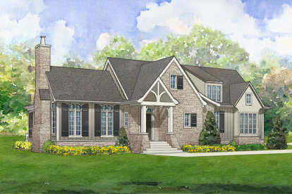 European House Plan #6819-00032 Elevation Photo