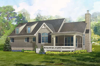 European House Plan #6819-00032 Elevation Photo