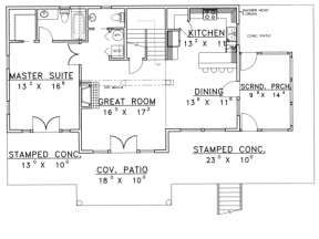 First Floor for House Plan #039-00342