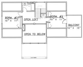 Second Floor for House Plan #039-00342