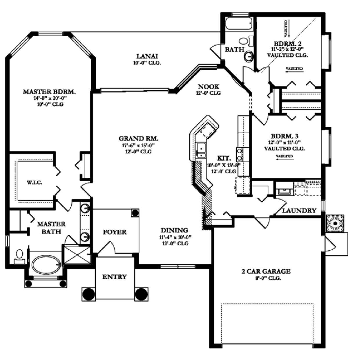 Floorplan 1 for House Plan #3978-00032