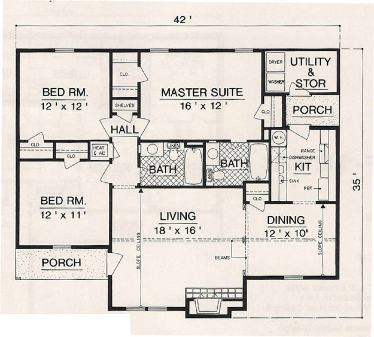 Floorplan 1 for House Plan #048-00228