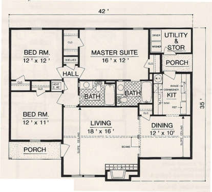 Floorplan1 for House Plan #048-00228