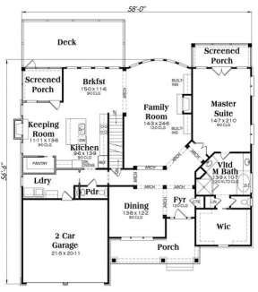 Main Floor for House Plan #009-00241