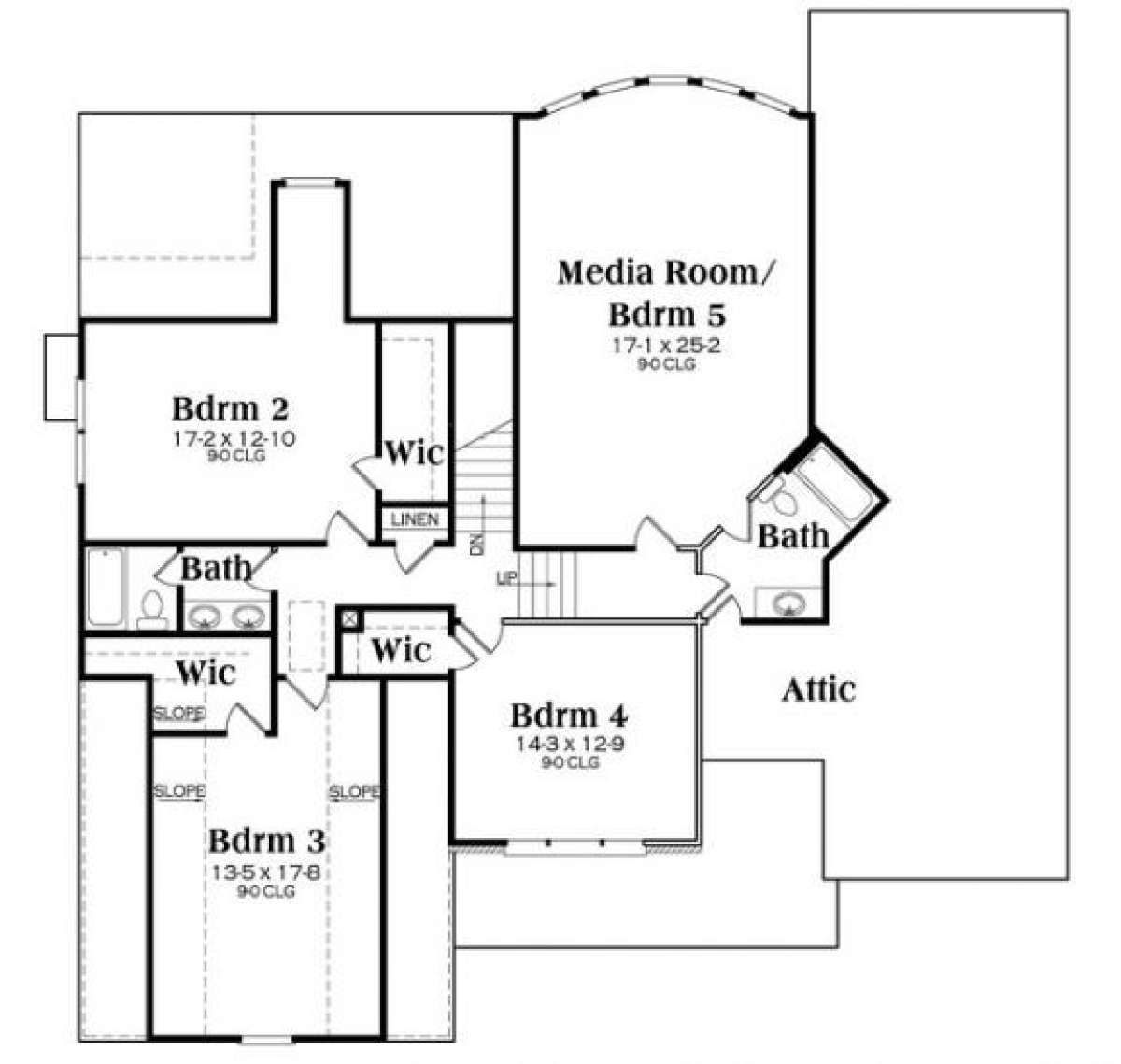 Second Floor for House Plan #009-00241