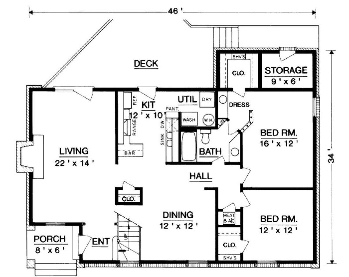 Floorplan 1 for House Plan #048-00234