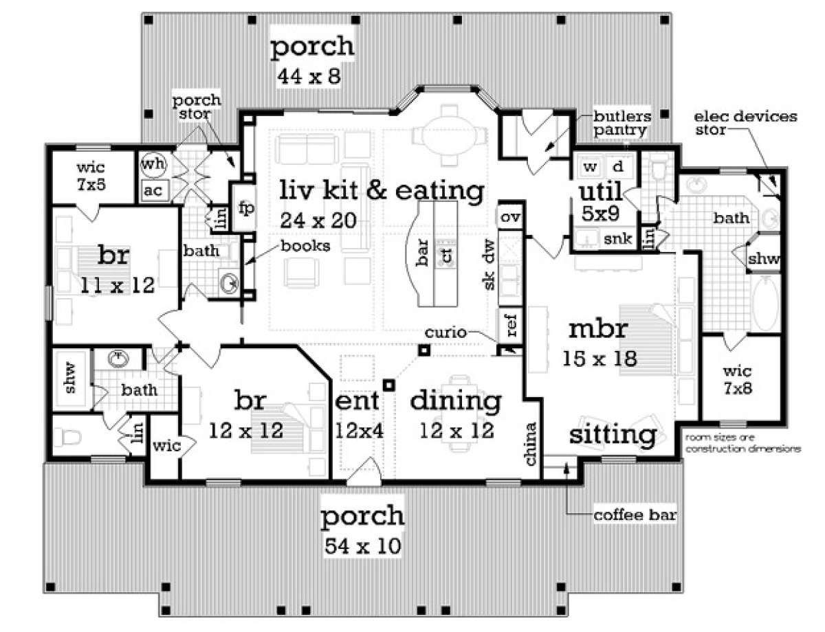 Floorplan 1 for House Plan #048-00235