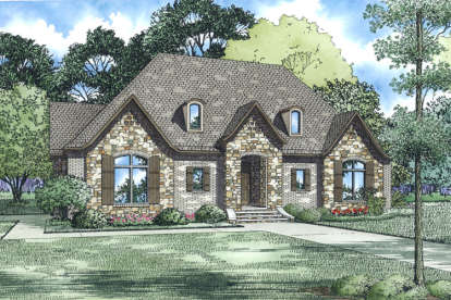 European House Plan #110-01011 Elevation Photo