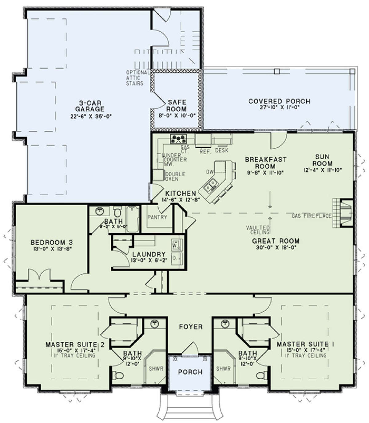 Floorplan 1 for House Plan #110-01011