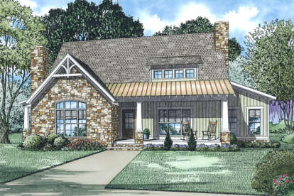 Cottage House Plan #110-01012 Elevation Photo