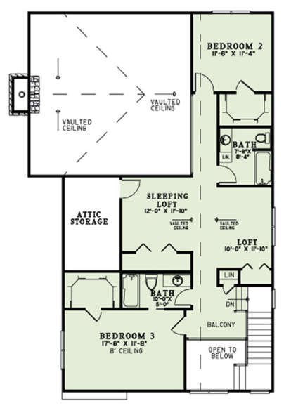 Floorplan 2 for House Plan #110-01013