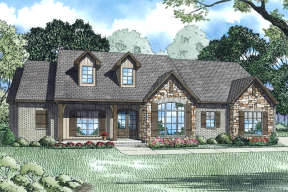 Ranch House Plan #110-01014 Elevation Photo