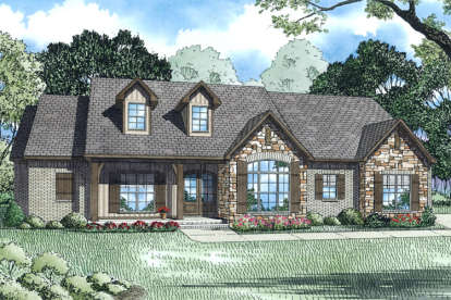 Ranch House Plan #110-01014 Elevation Photo