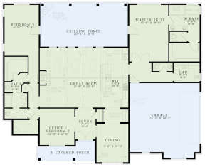 Floorplan 1 for House Plan #110-01014