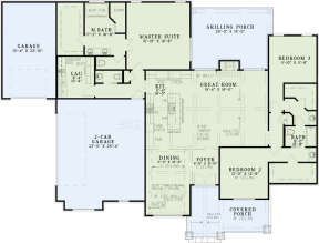 Floorplan 1 for House Plan #110-01015