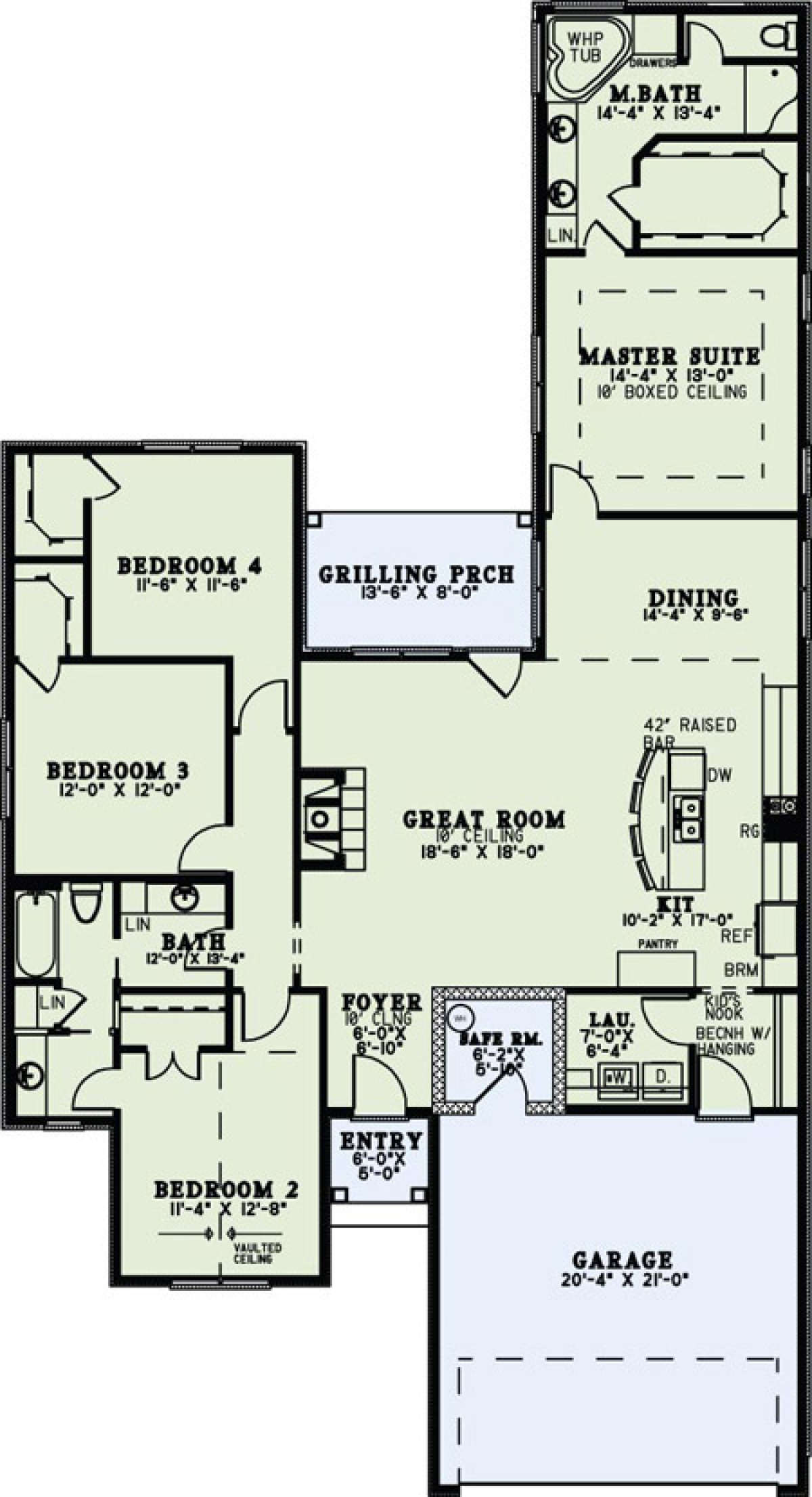 Floorplan 1 for House Plan #110-01016