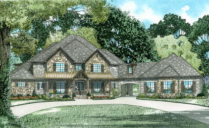 6 Bed, 5 Bath, 6024 Square Foot House Plan - #110-01018