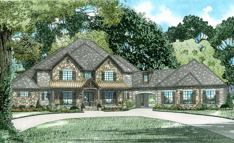 Luxury House Plan #110-01018 Elevation Photo