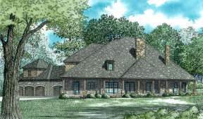 Luxury House Plan #110-01018 Elevation Photo